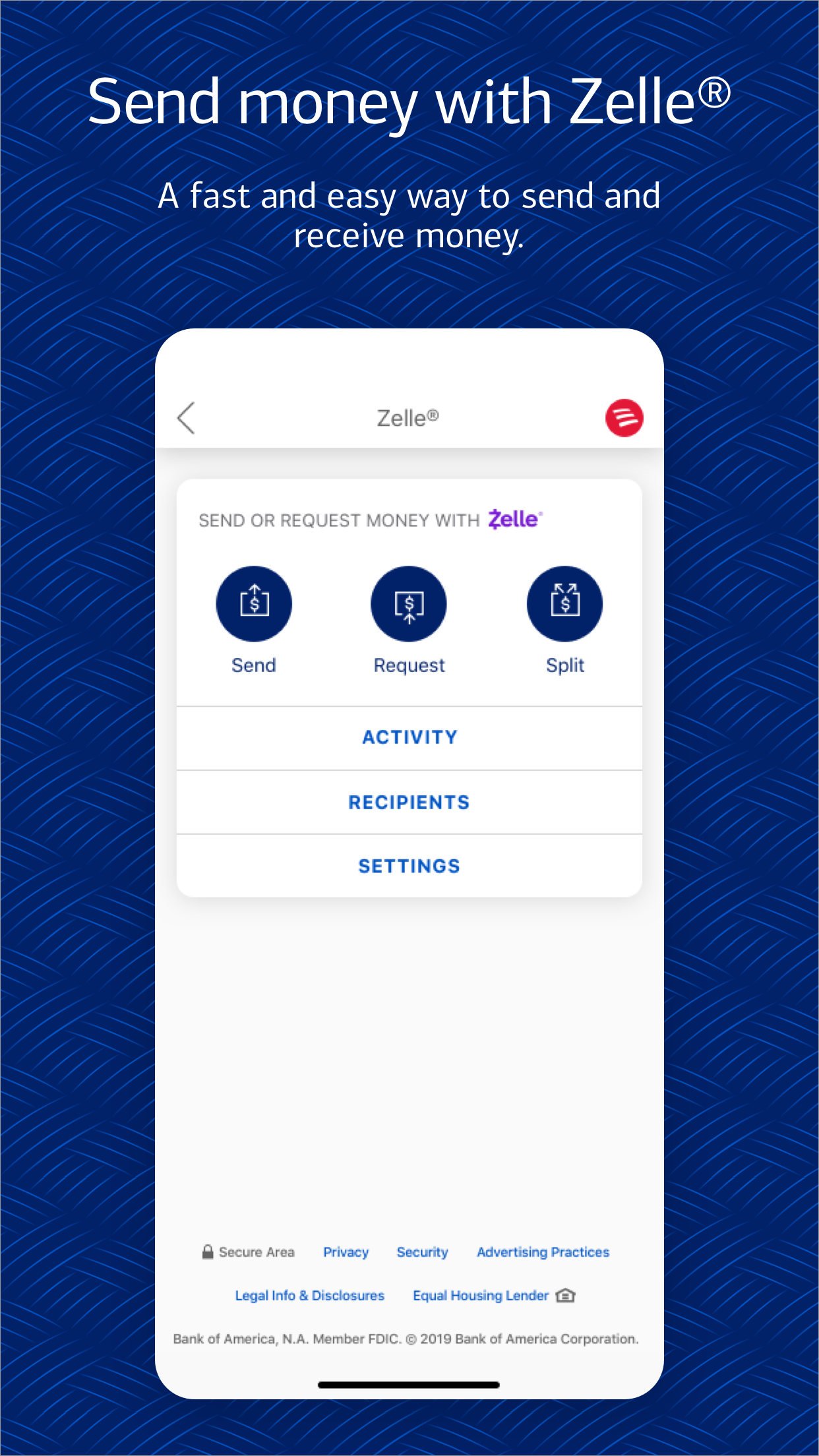 Bank of America Mobile Banking screenshot