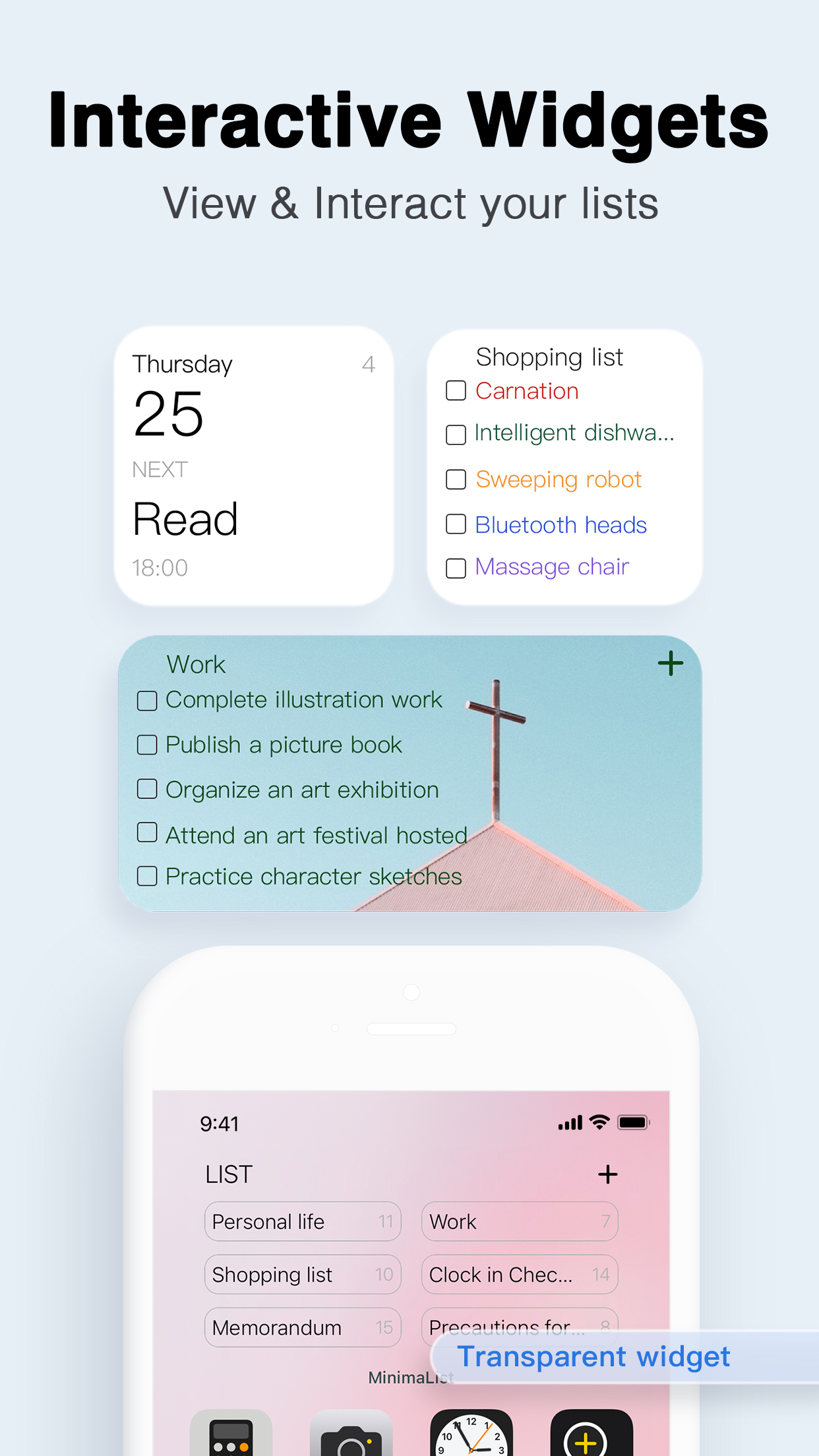 To Do List MinimaList & Widget screenshot