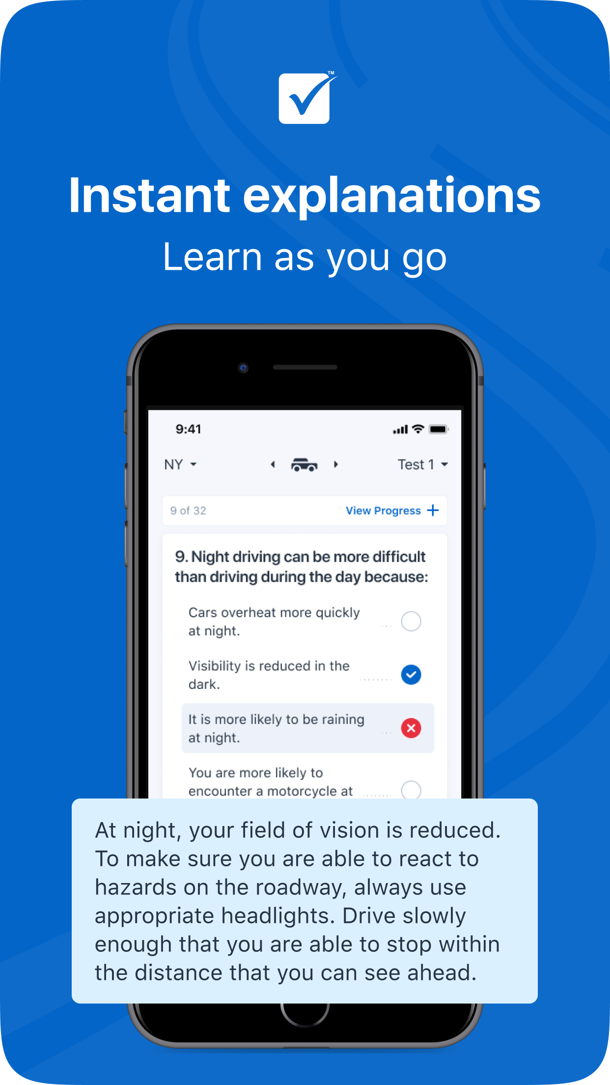 DMV WRITTEN TEST screenshot