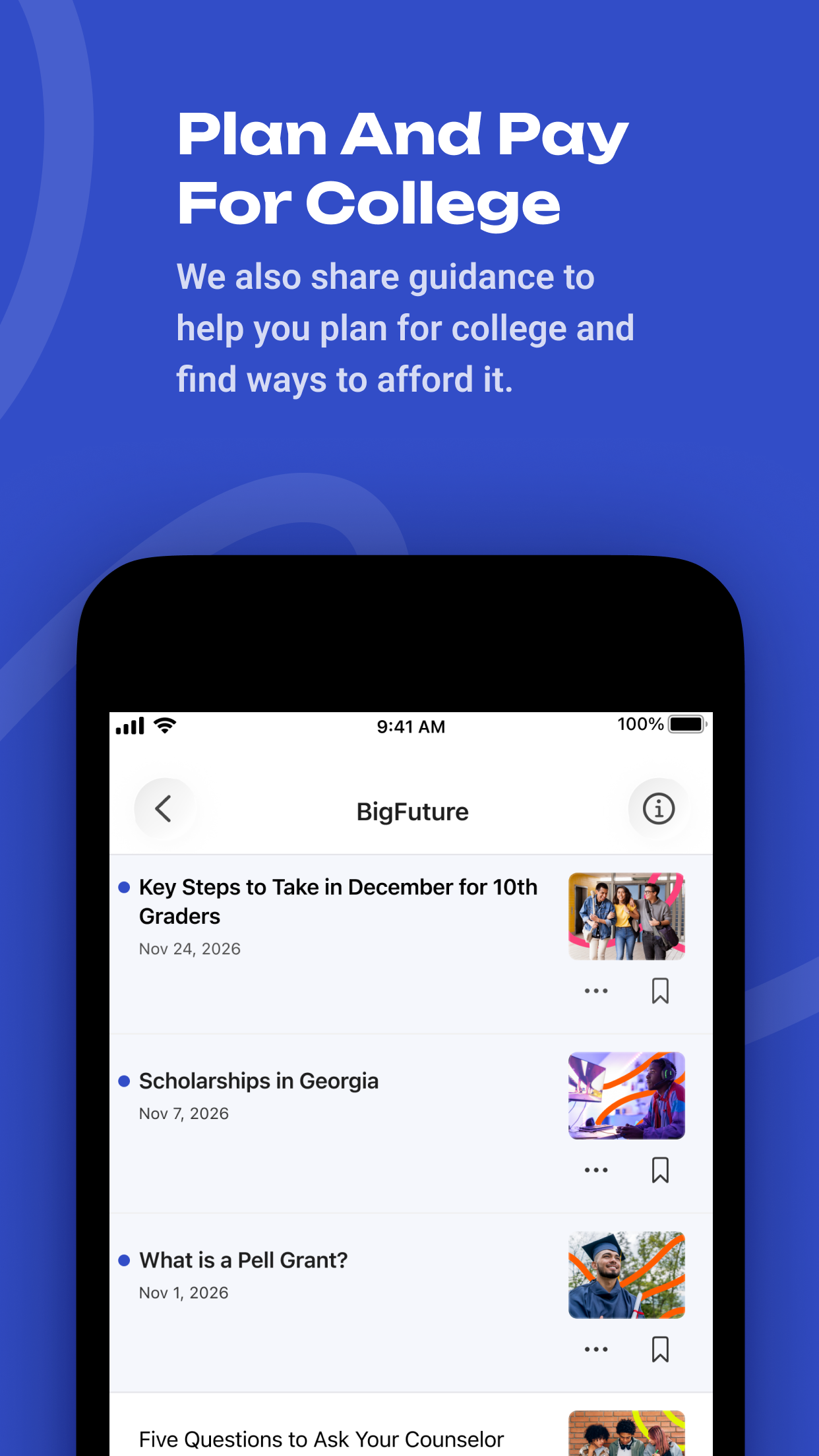 BigFuture School screen 11