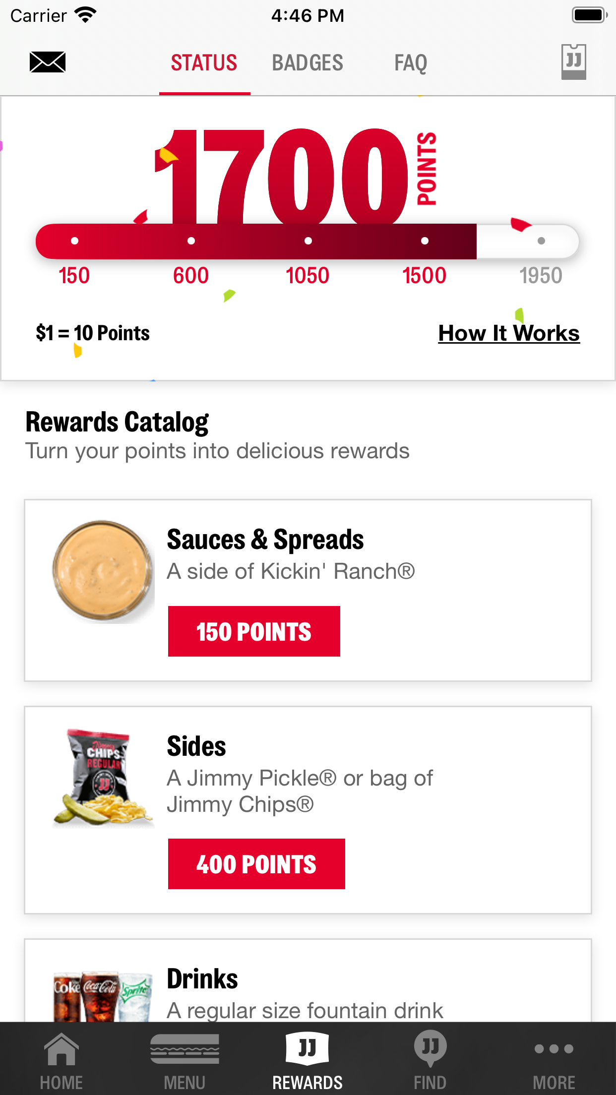 Jimmy John’s Sandwiches screenshot