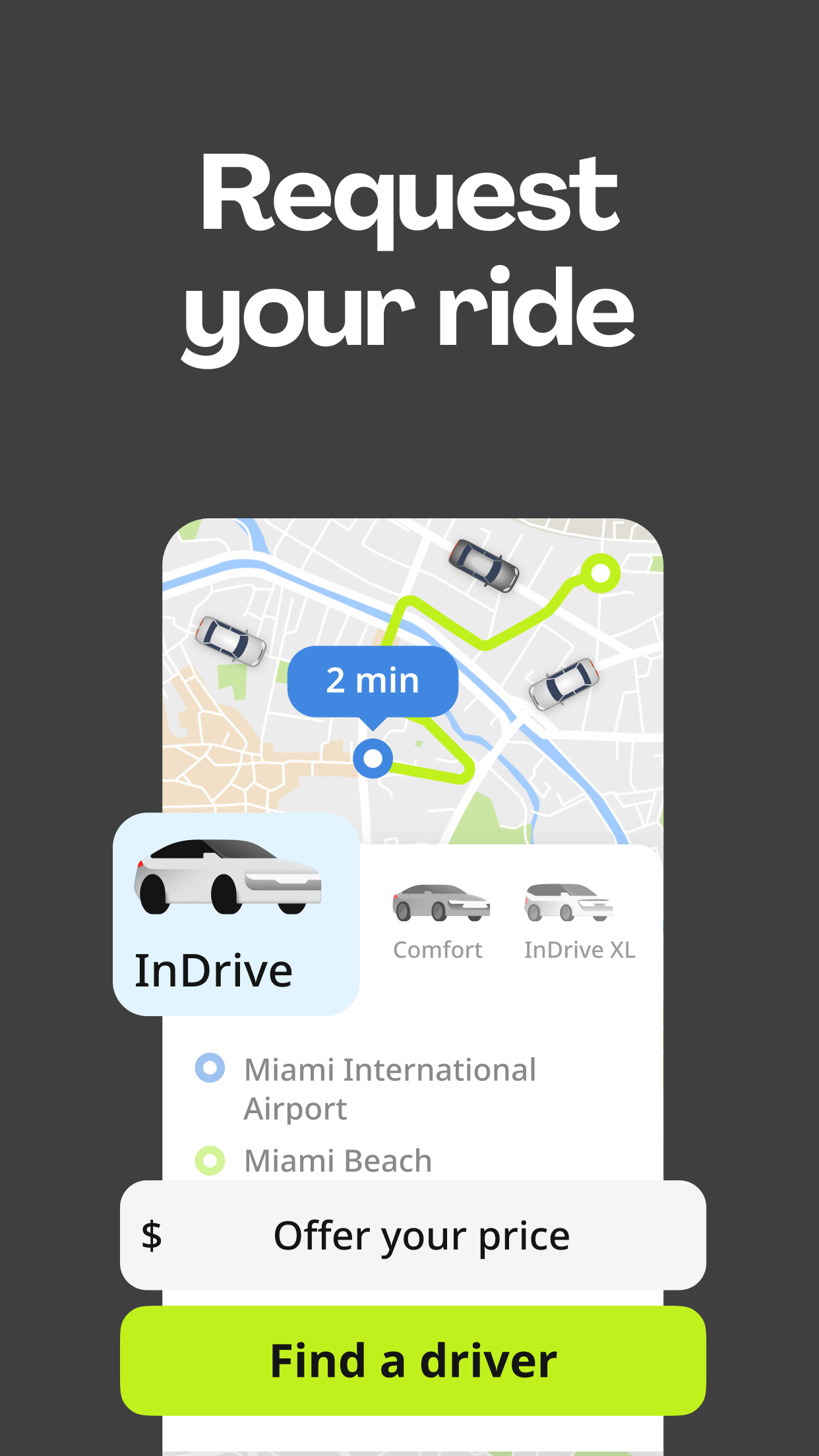 inDrive. Save on city rides screenshot