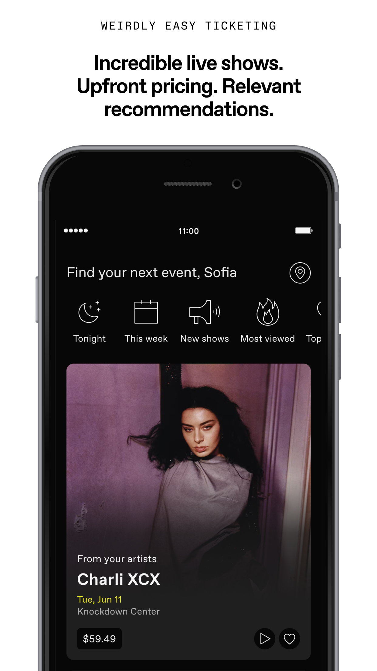 DICE: Live Shows screenshot