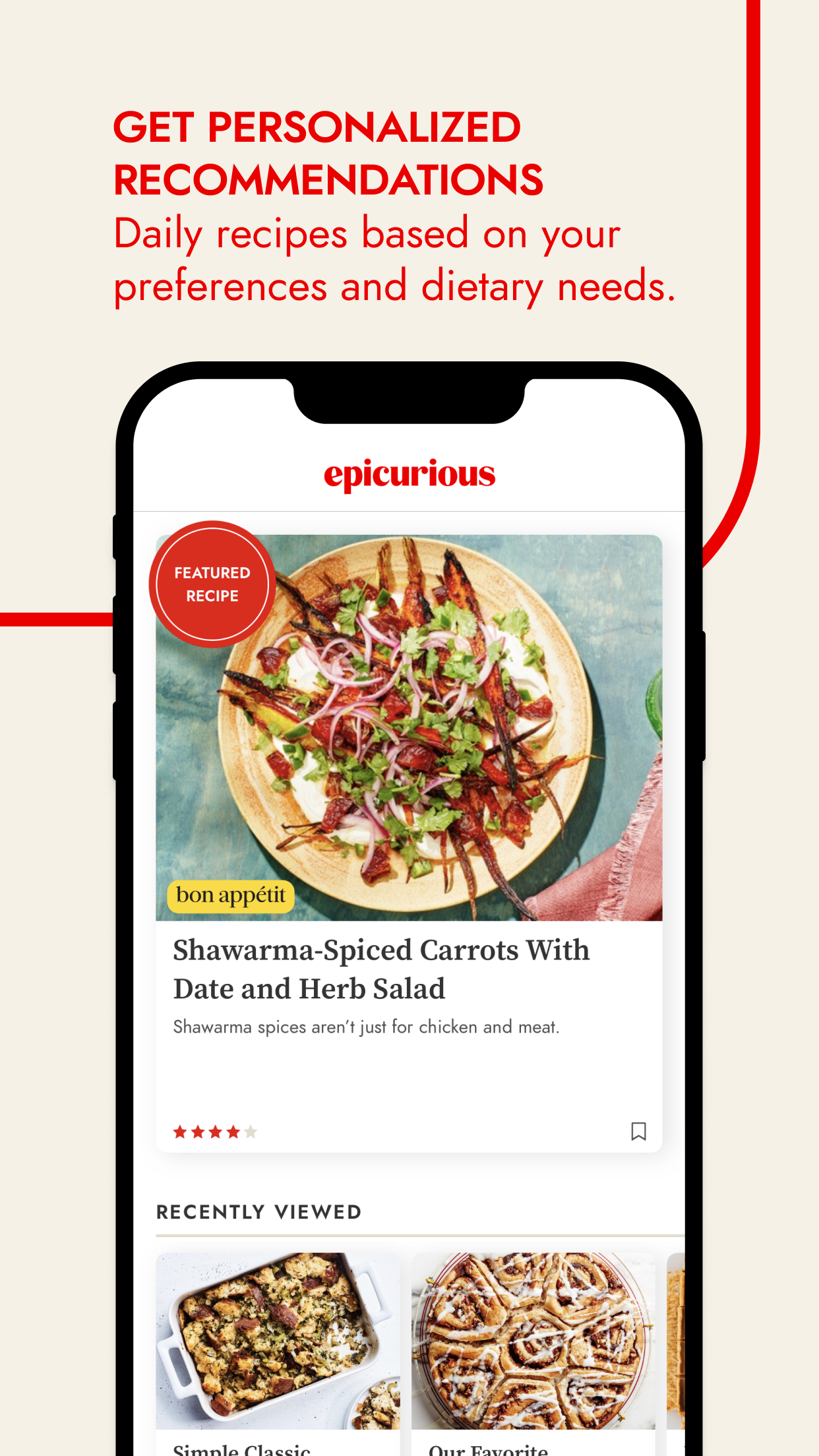 Epicurious screenshot