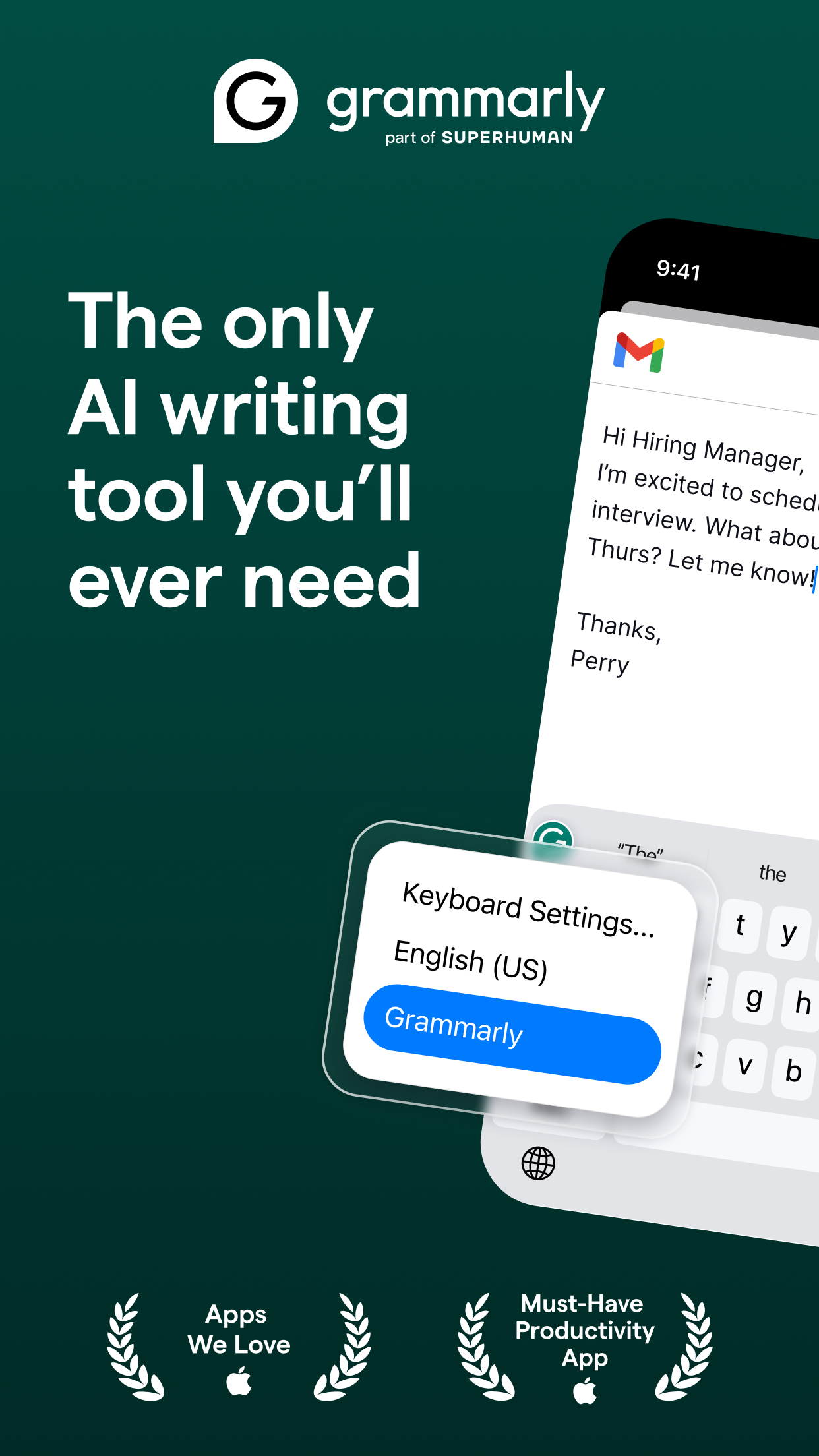 Grammarly: AI Keyboard & Notes screenshot