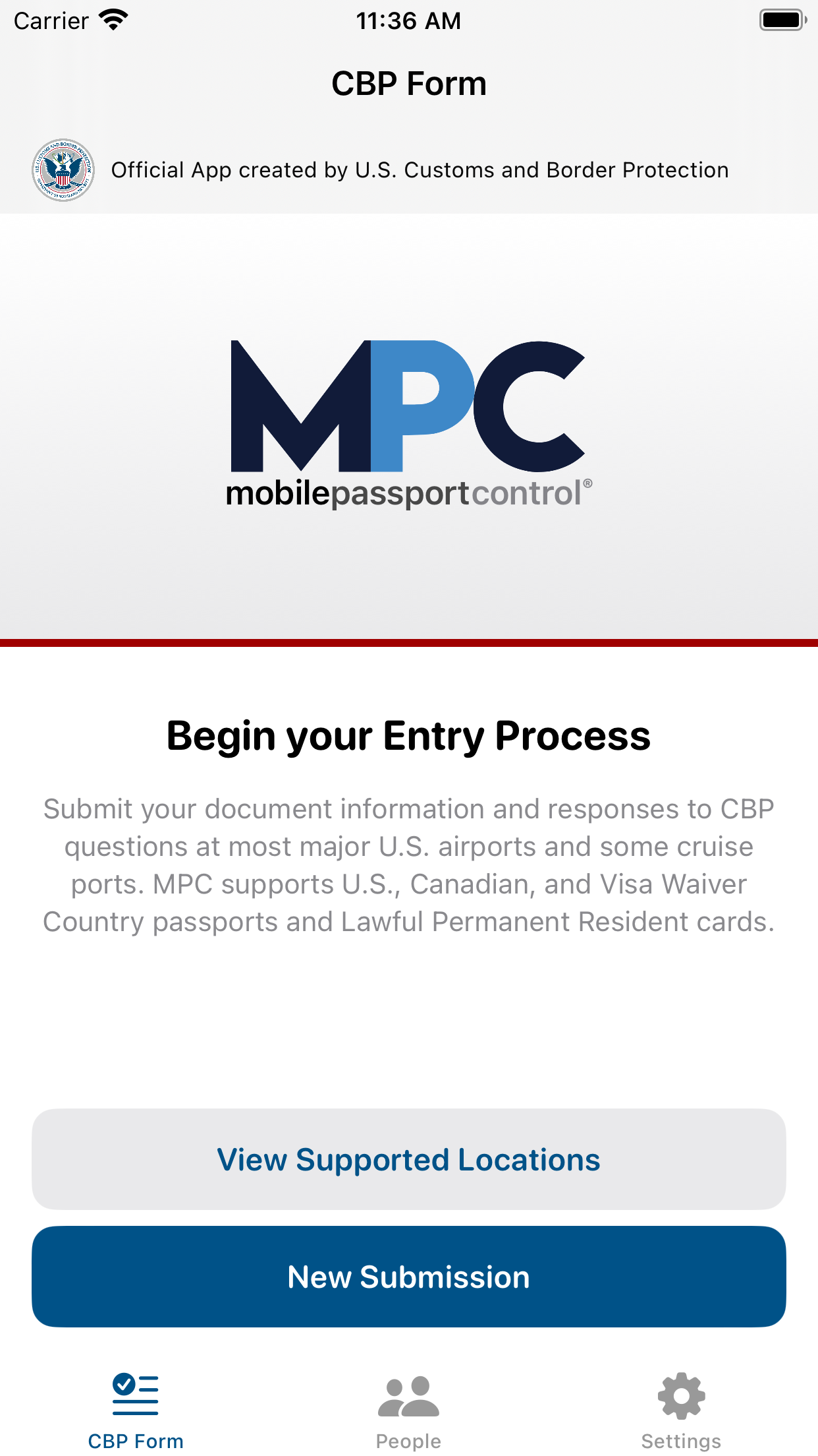 Mobile Passport Control screenshot