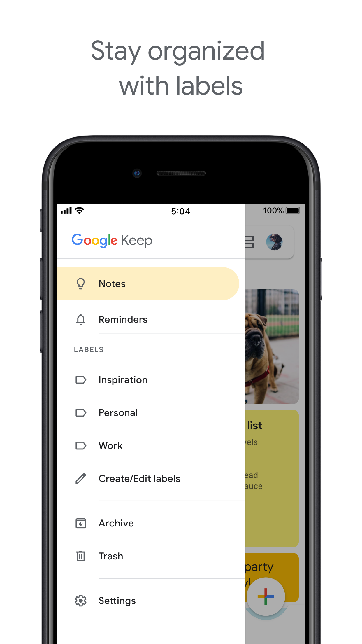 Google Keep - Notes and lists screenshot