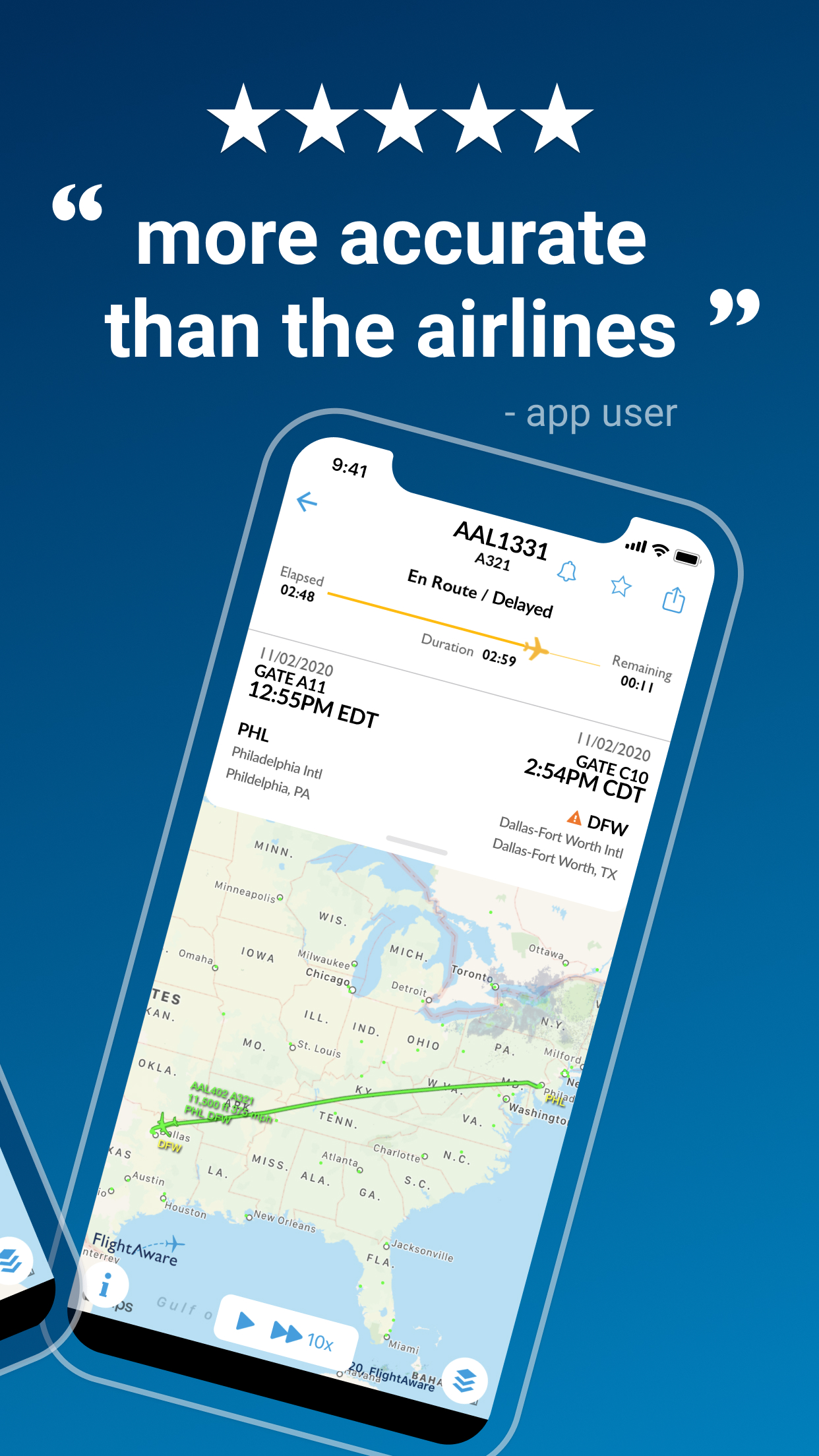FlightAware Flight Tracker screenshot