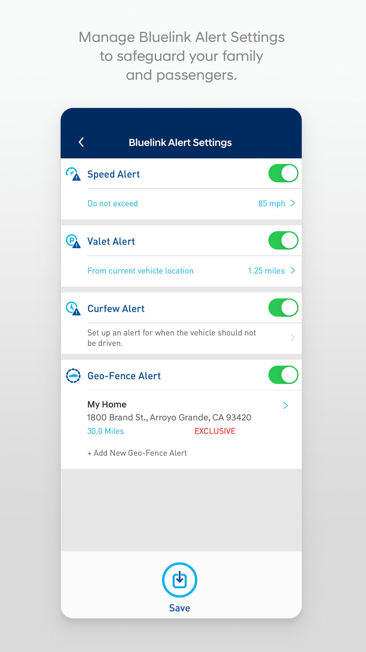 MyHyundai with Bluelink screenshot