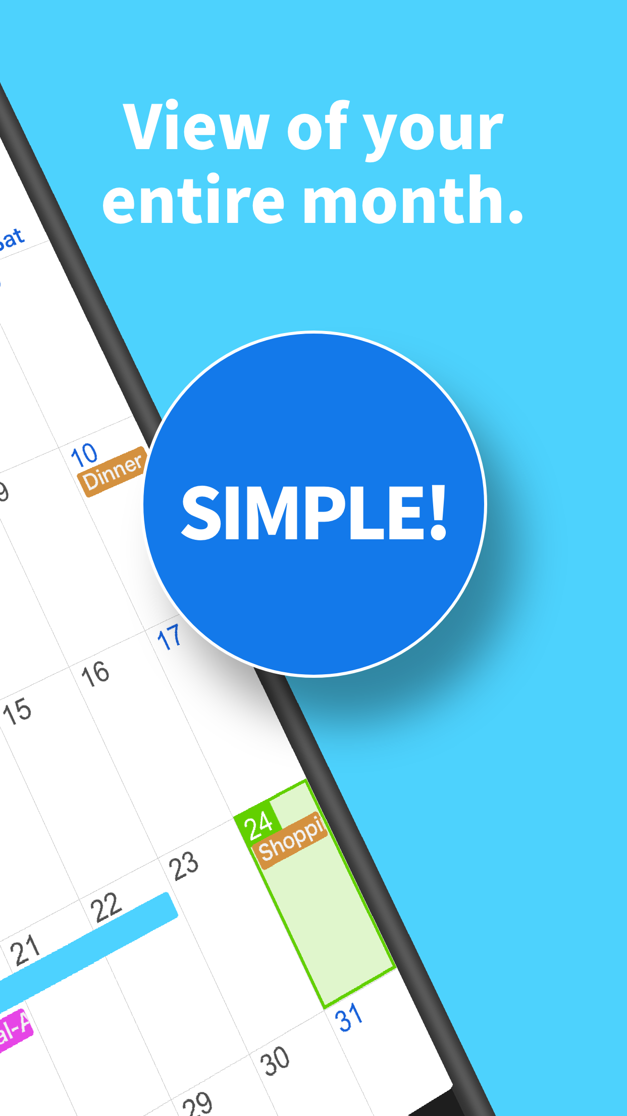Simple Calendar - SimpleCal screenshot
