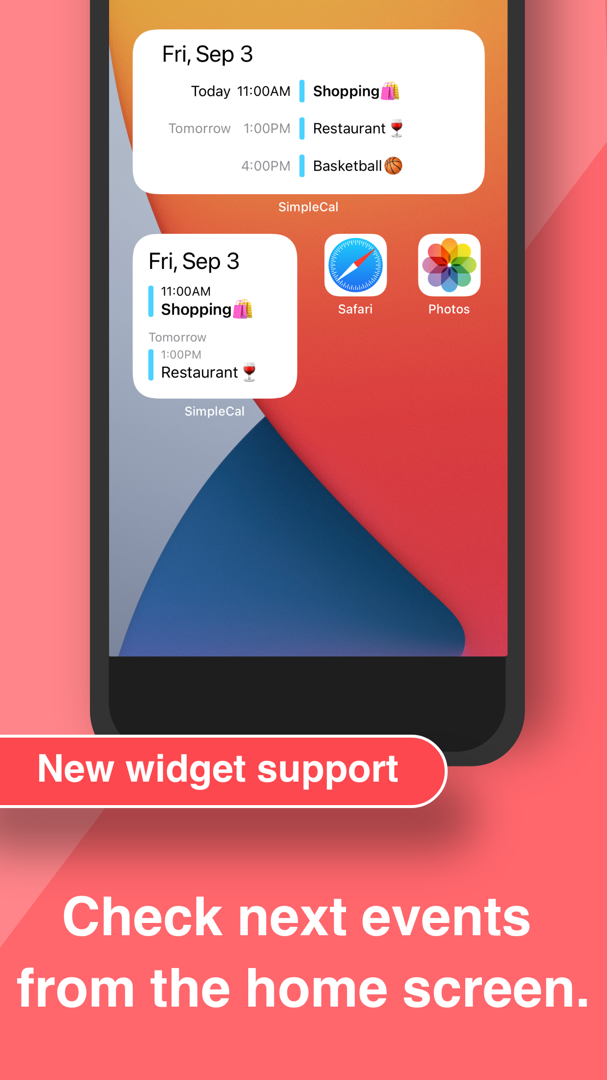 Simple Calendar - SimpleCal screenshot