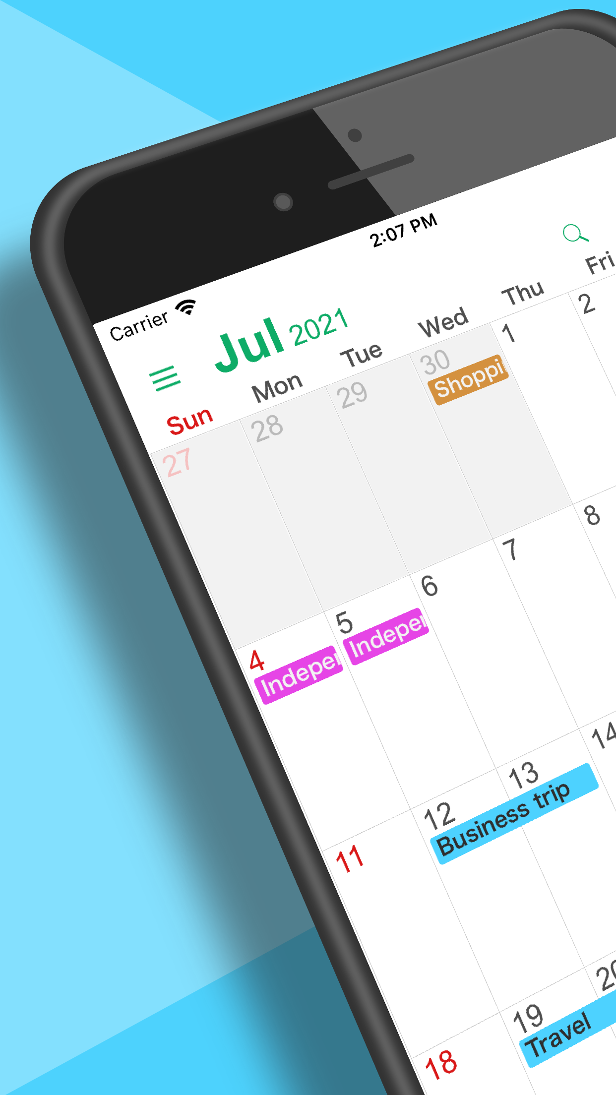 Simple Calendar - SimpleCal screenshot