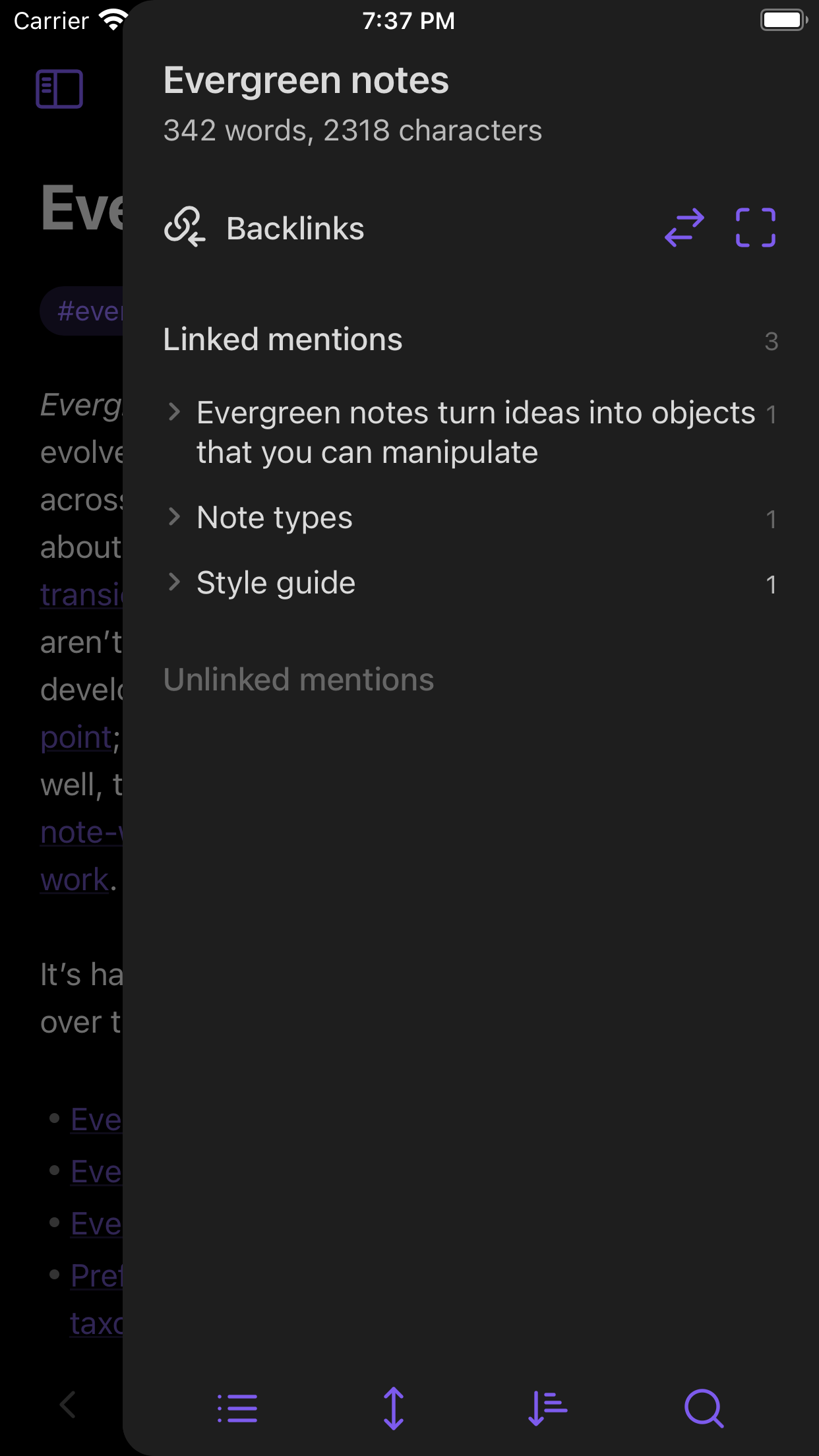 Obsidian - Connected Notes screen 9