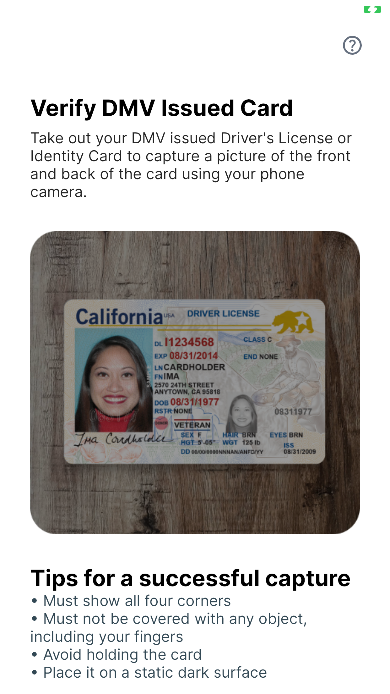 CA DMV Wallet screenshot