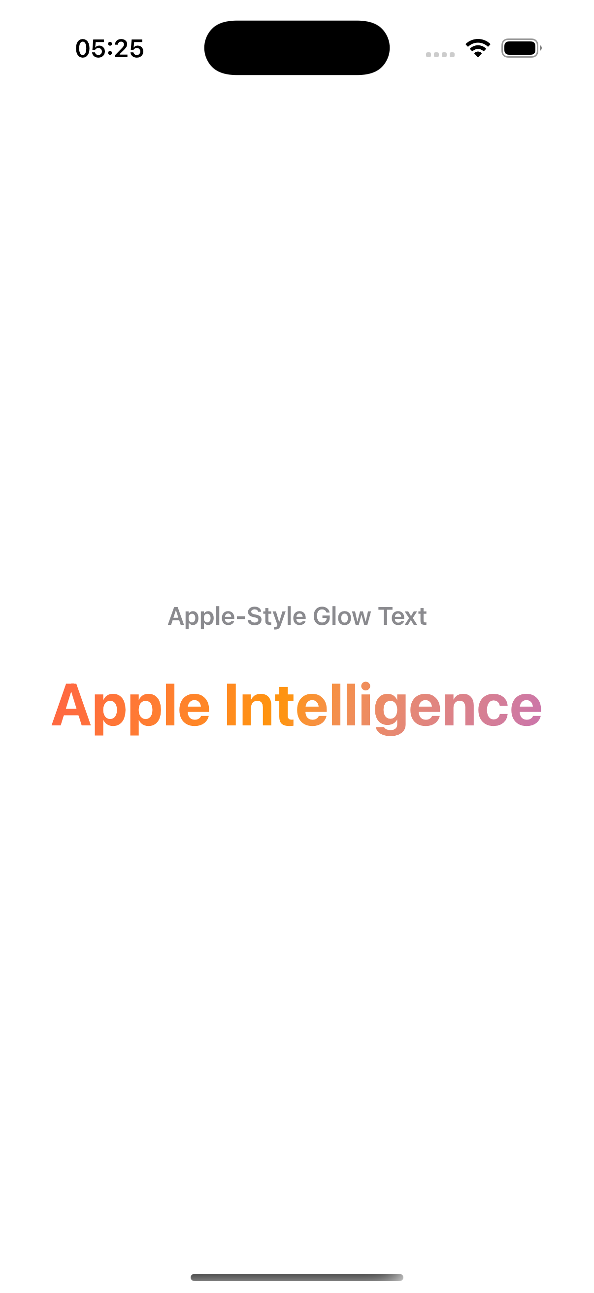 Apple Glow Text