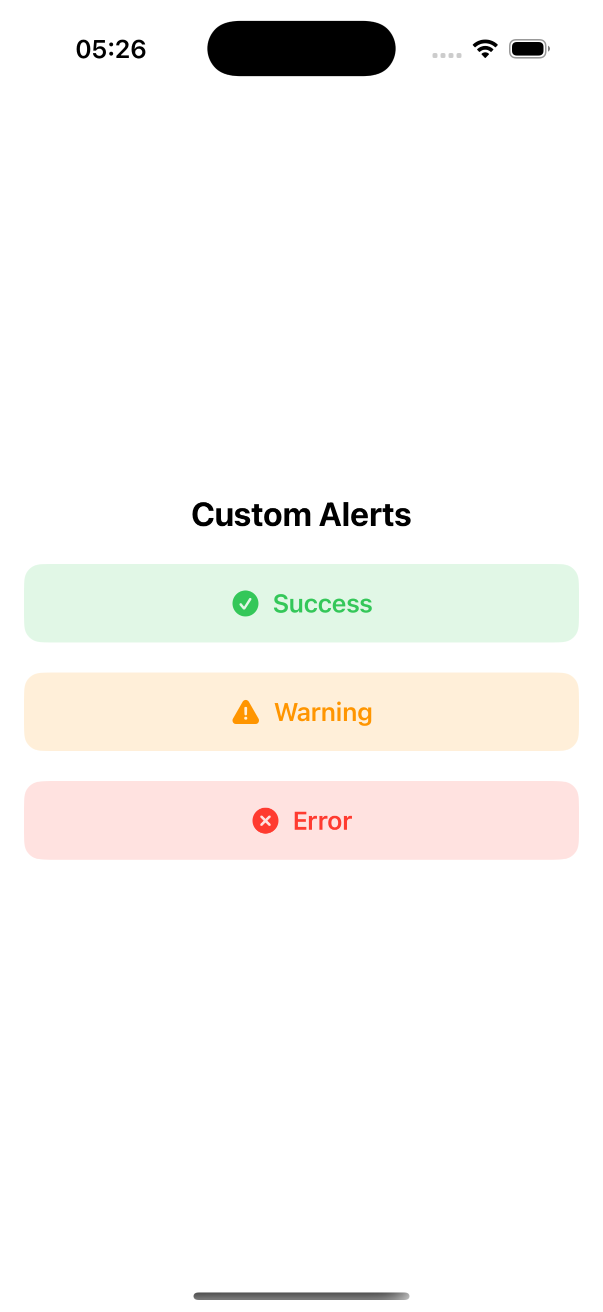 Custom Alert