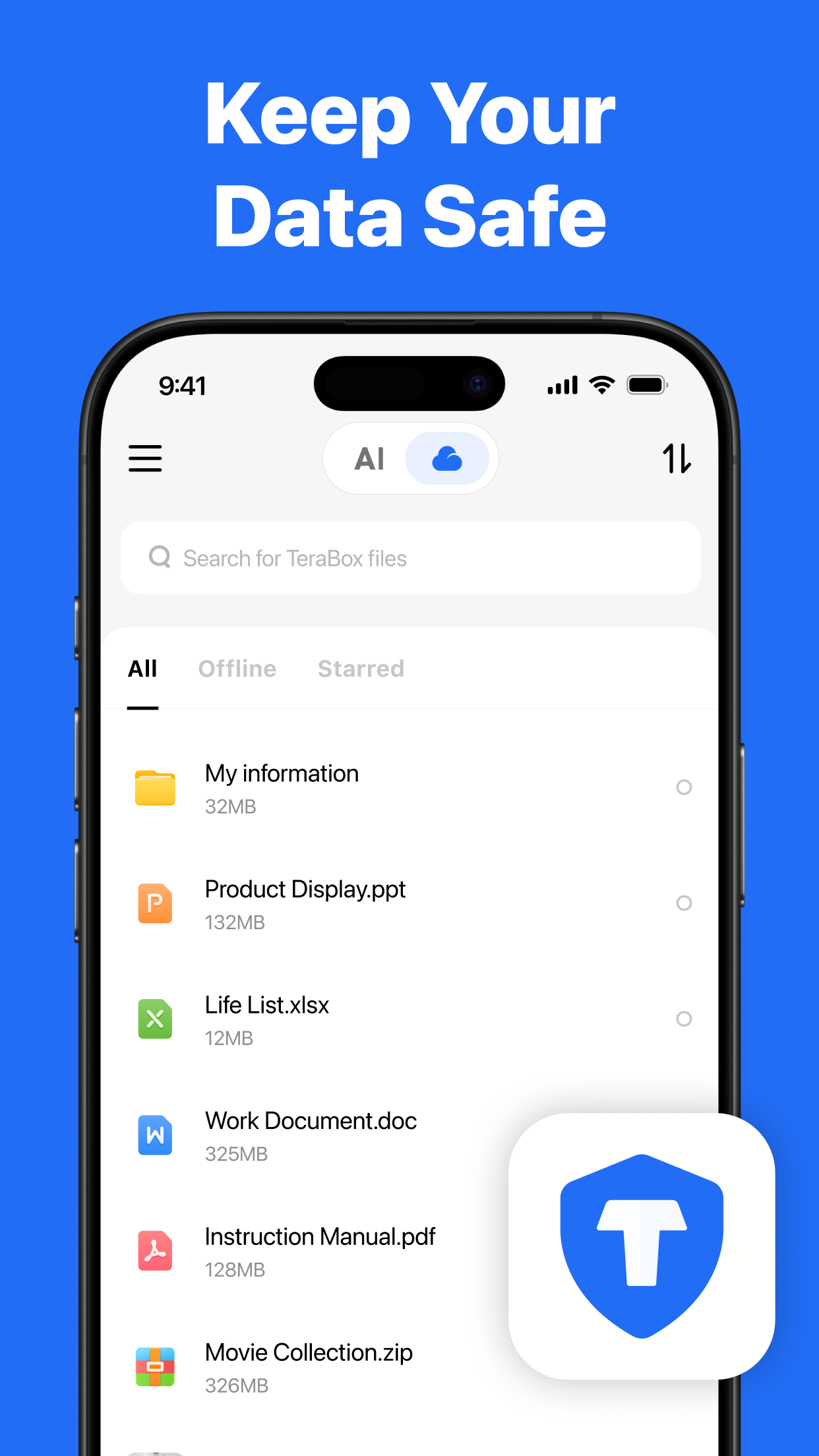TeraBox: 1TB Cloud & AI Space screenshot