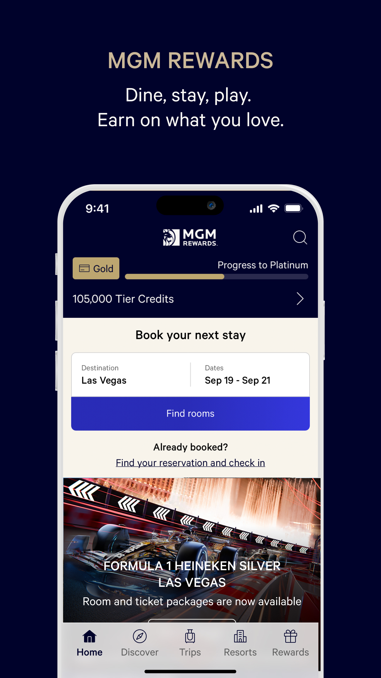 MGM Rewards screenshot